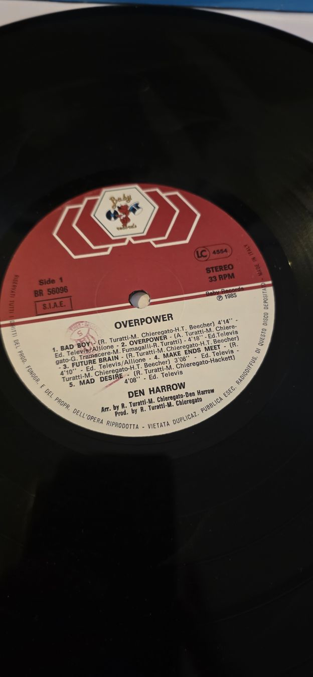 Dischi in vinile: Vinyle Den Harrow - Overpower - 1985  Vg+ – Usato da Yvonand venduto da RF-VINYL 2
