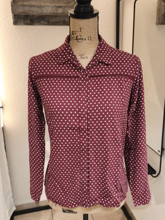 Tom Tailor Bluse rot mit Sternenmuster Grösse 36 gut