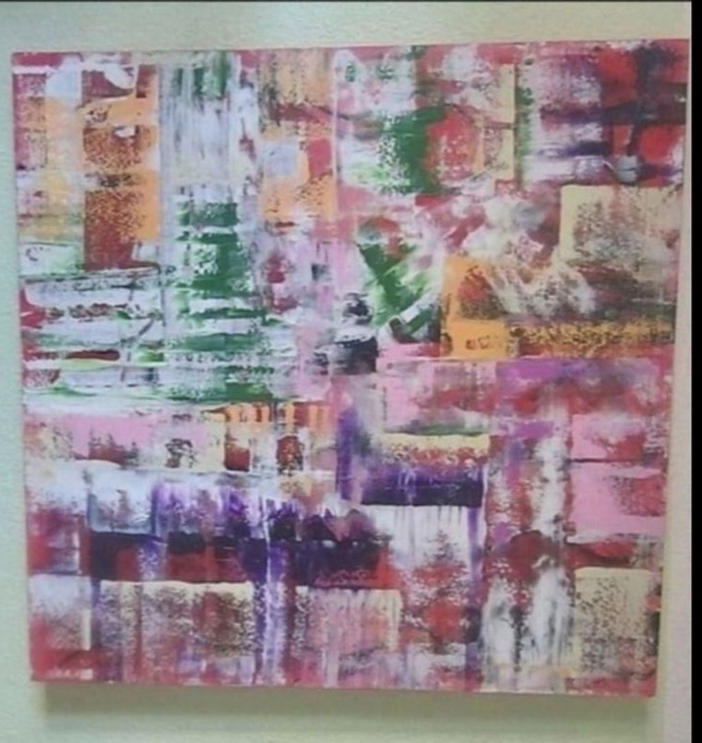 Gemälde: Gemälde farbenfroh handmade 100×100×4 – Neu (gemäss Beschreibung) aus Riehen von Steinbock1970