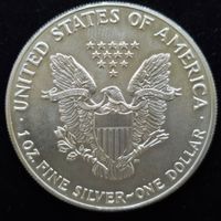 US $ American Eagle 1 Unze Silber 999/1000, 1991