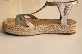 Ralph Lauren Espadrilles, silberfarben
