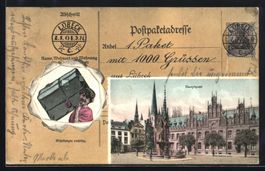 Foto-AK Max Baur: Lübeck, Ortspartie an