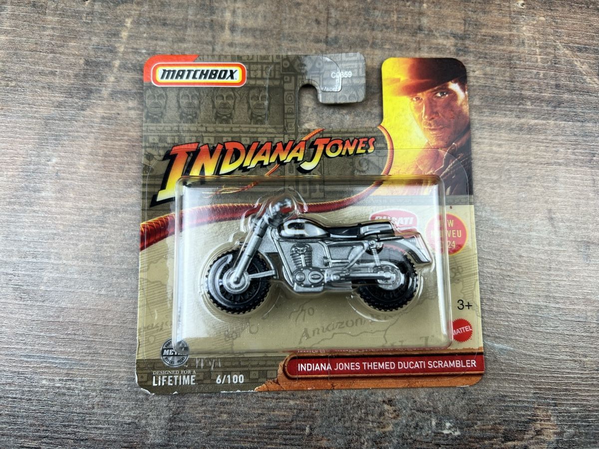 Matchbox Modellautos: Matchbox Indiana Jones Ducati Scrambler 6/100 – Neu und originalverpackt aus Hallau von R.R.91