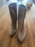 Elegante Lederstiefeletten, Taupe, Gr. 39 ungetragen!