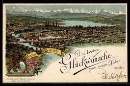 Litho Zürich, Totalansicht aus der Voge