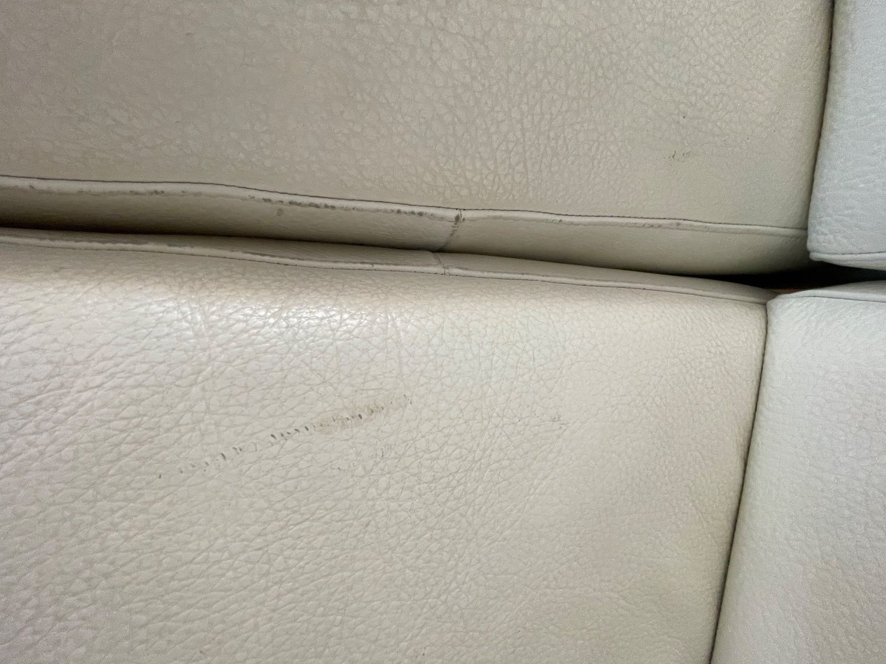 Natuzzi Divani: Natuzzi Weißes Echtleder Ecksofa – Usato da Henggart venduto da ste_sj2g 3