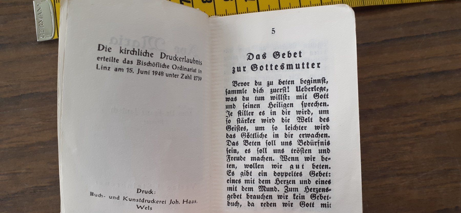 Libri: Gebetsbuch Bakelit 1948 - Andachten zur Gottesmutter – Usato da Mörschwil venduto da antiksalon 9