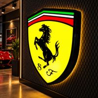 Ferrari Led Wandleuchte | Ferrari Leuchtreklame für Dekor ✨