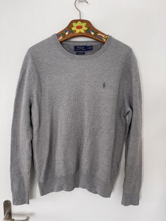 Polo Ralph Lauren Baumwollpullover Grau, Grösse S - Top! Y2k