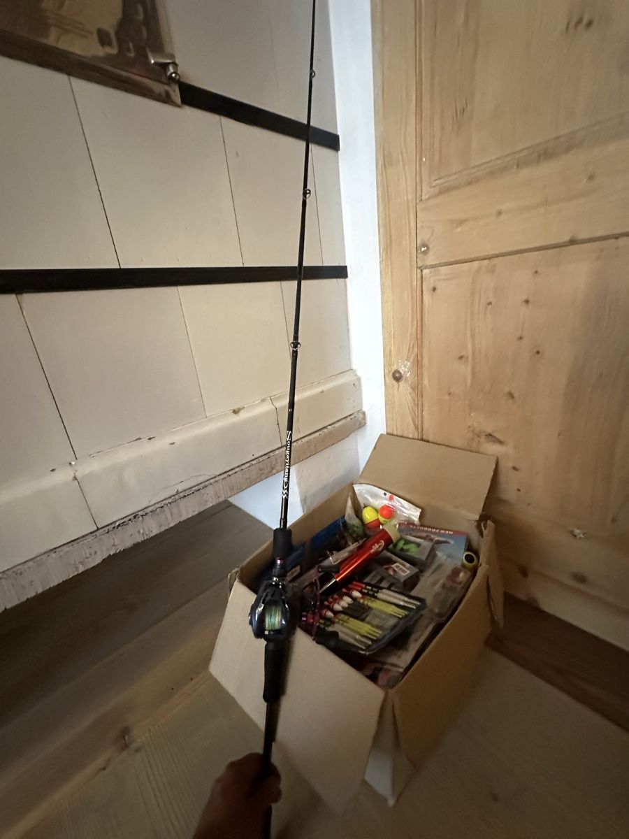 Esche: Grosse Fischerkiste mit Rute – Usato da Fideris venduto da martinauer_88