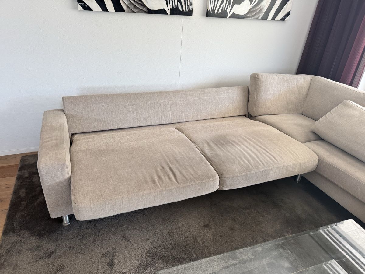 Sofas: Ecksofa Stoff beige mit Schlaffunktion – Gebraucht aus Zürich von fabi3220 4