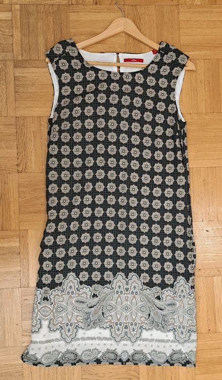 Robe S.Oliver Grise Taille L (152-158) - Légèrement Brillante, Manches Longues - Neuf Avec étiquettes