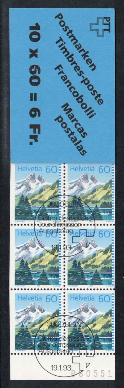 Tutti i francobolli: 1993 Markenheft 0-94 "Bergseen" mit Bogennummer ! – Nuovo (secondo la descrizione) da Nuglar venduto da Stamp88