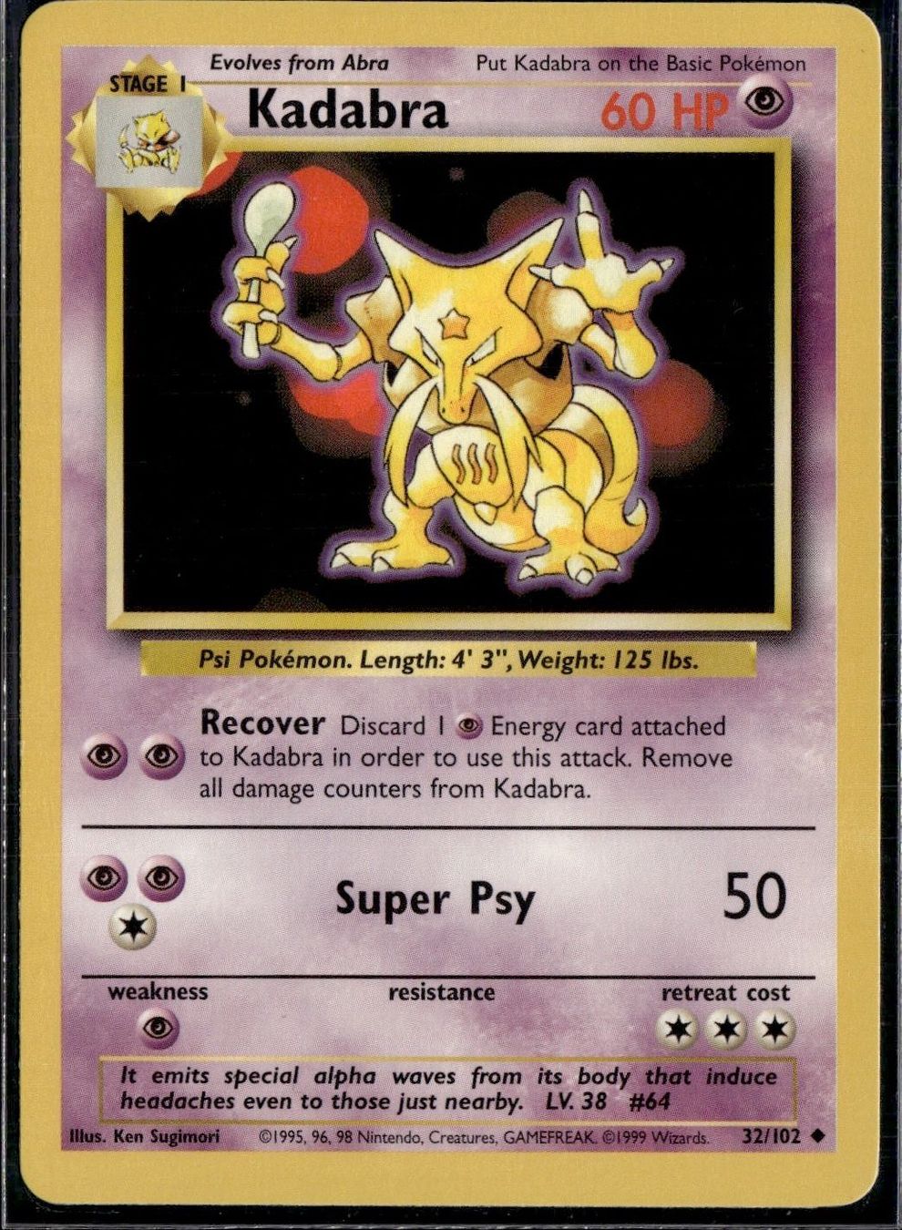 Pokémon Cartes à collectionner: Kadabra 32/102 Base set – D'occasion à Zürich par pokemon_cards