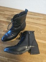 Damen Schnürstiefeletten schwarz Leder gebraucht Grösse 39