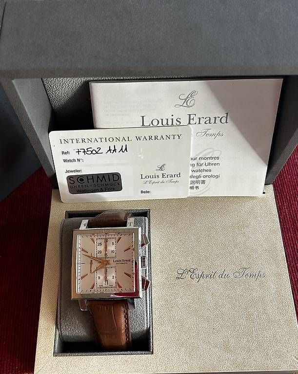 Louis Erard Orologi: Louis Erard Automatic Chronograph - Edles Quadratuhrwerk ... – Usato da Wettingen venduto da Yolif 2