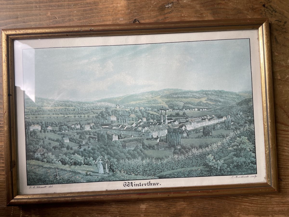 Foto & Immagini: Antikes Bild von der Landschaft von Winterthur – Usato da Winterthur venduto da cheerio97 5