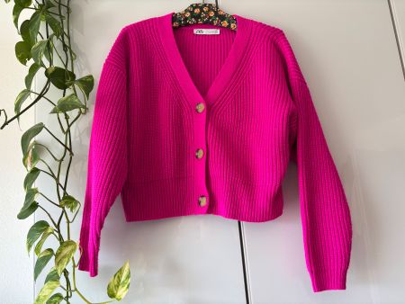 ZARA Strickjacke in hot Pink 💖 Gr. S