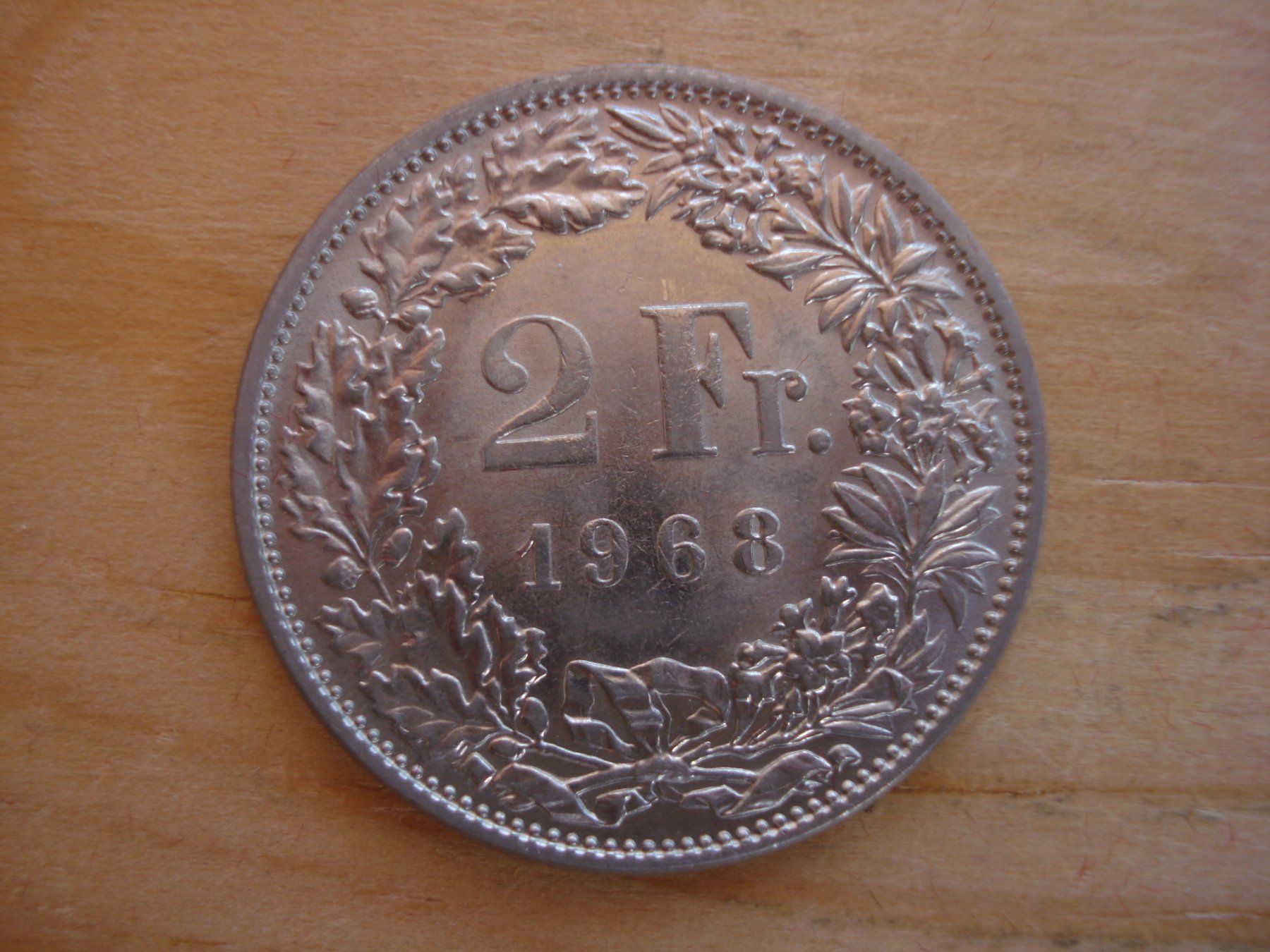 Tutti le monete: (C1) 2 Franken 1968 STGL – Usato da Erlach venduto da Net-Coins