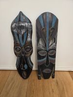Zwei Holzmasken, Deko Masken, 2er Set, Top!