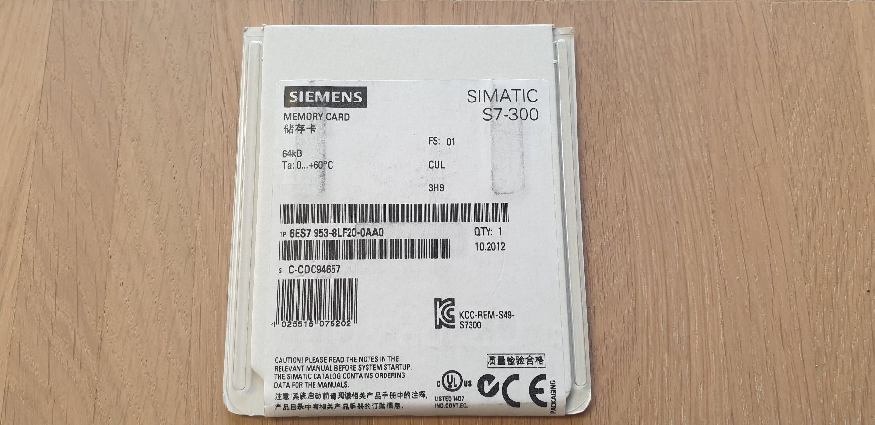 Siemens Speicherkarten: Simatic S7-300 Memory Card 64KB – Neu (gemäss Beschreibung) aus Rapperswil BE von SF-15 1