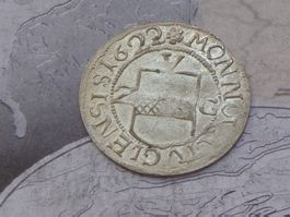Canton ZOUG Tugiensis 1 Batzen 1622 (très Rare)