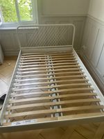 Metallbett mit Lattenrost weiss Doppelbett 140x200cm