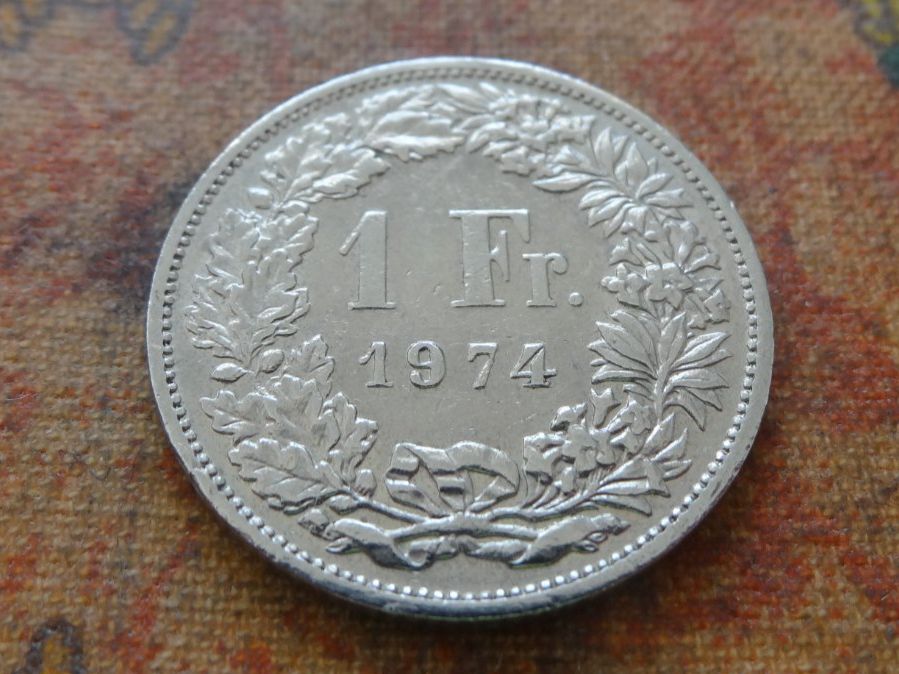Tutti le monete: 1 Fr. 1974 – Usato da Romanel-sur-Lausanne venduto da Swift13