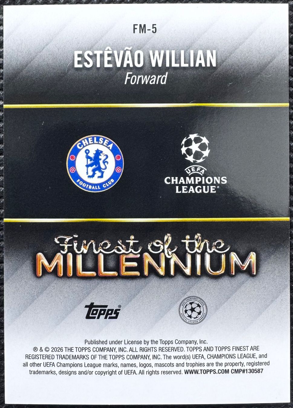 Topps Sammelbilder & Trading cards: 2025-26 Topps Finest Estevao Willian Millenium Insert – Gebraucht aus Reconvilier von Cardito 1