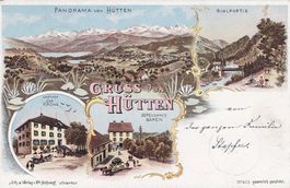 Hütten AK Litho 1900 von Hch. Schlumpf Winterthur No. 203