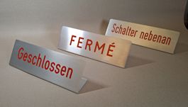 3 Liithi Bern Hinweisschilder Aluminium 