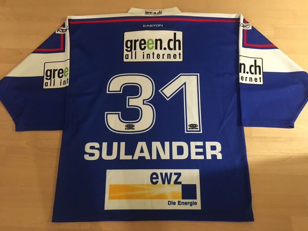 Maillot De Hockey Vintage ZSC Lions Suisse - Ochsner - Taille XL - Blanc - Occasion