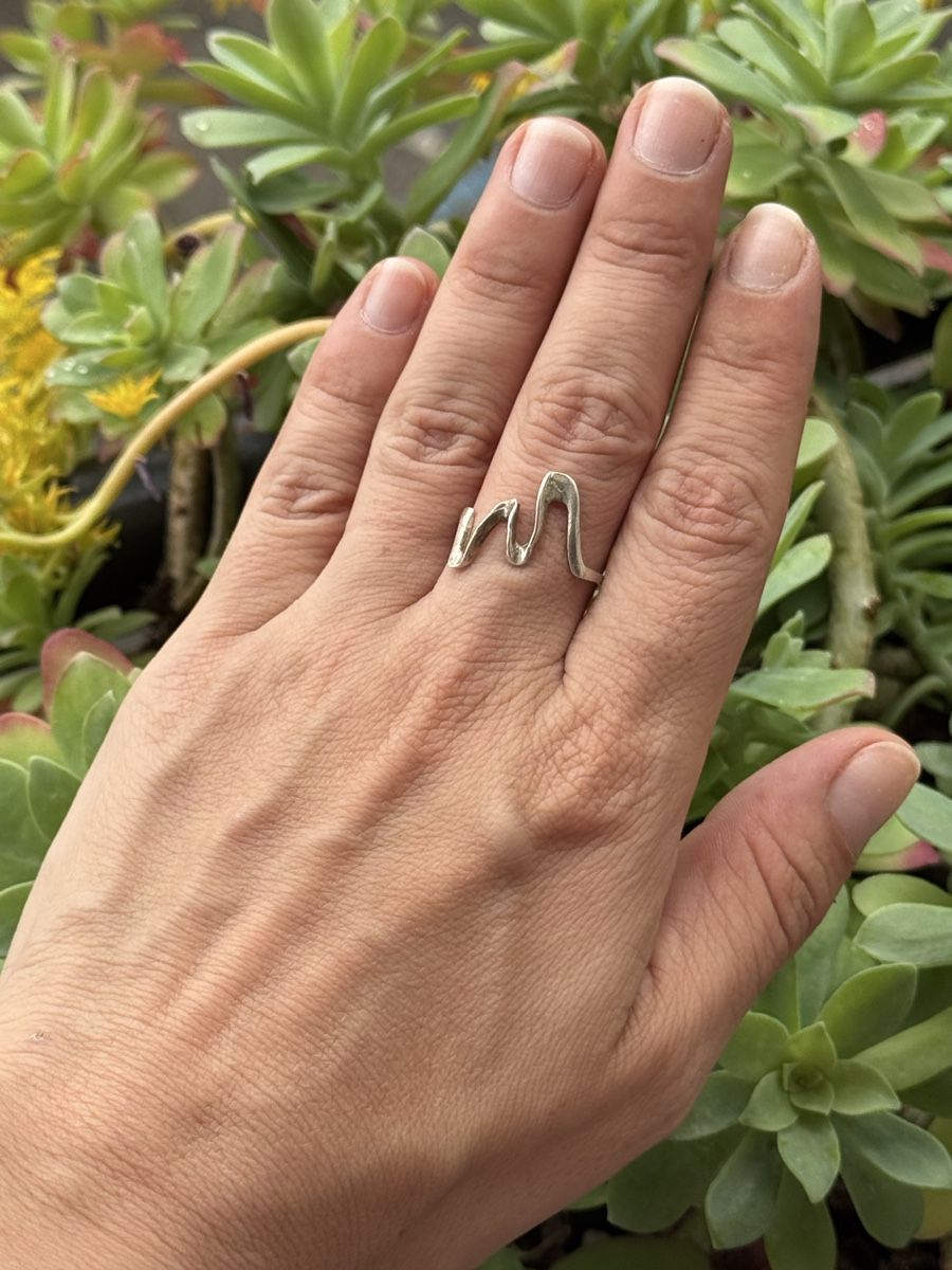 Anelli: Wave 925 Silver Ring silver size 10 – Usato da Zürich venduto da olalinda 8