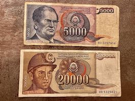 5000 und 20000 Dinar