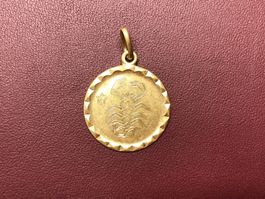 Anhänger ZODIAC Skorpion aus 18 Karat Gelbgold Au 750