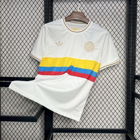 Fussballtrikot Kolumbien 100 Jahre Adidas weiss Grösse L Neu