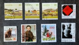 2-15-2 Timbres Helvetia oblitérés. Divers des années 2008/09