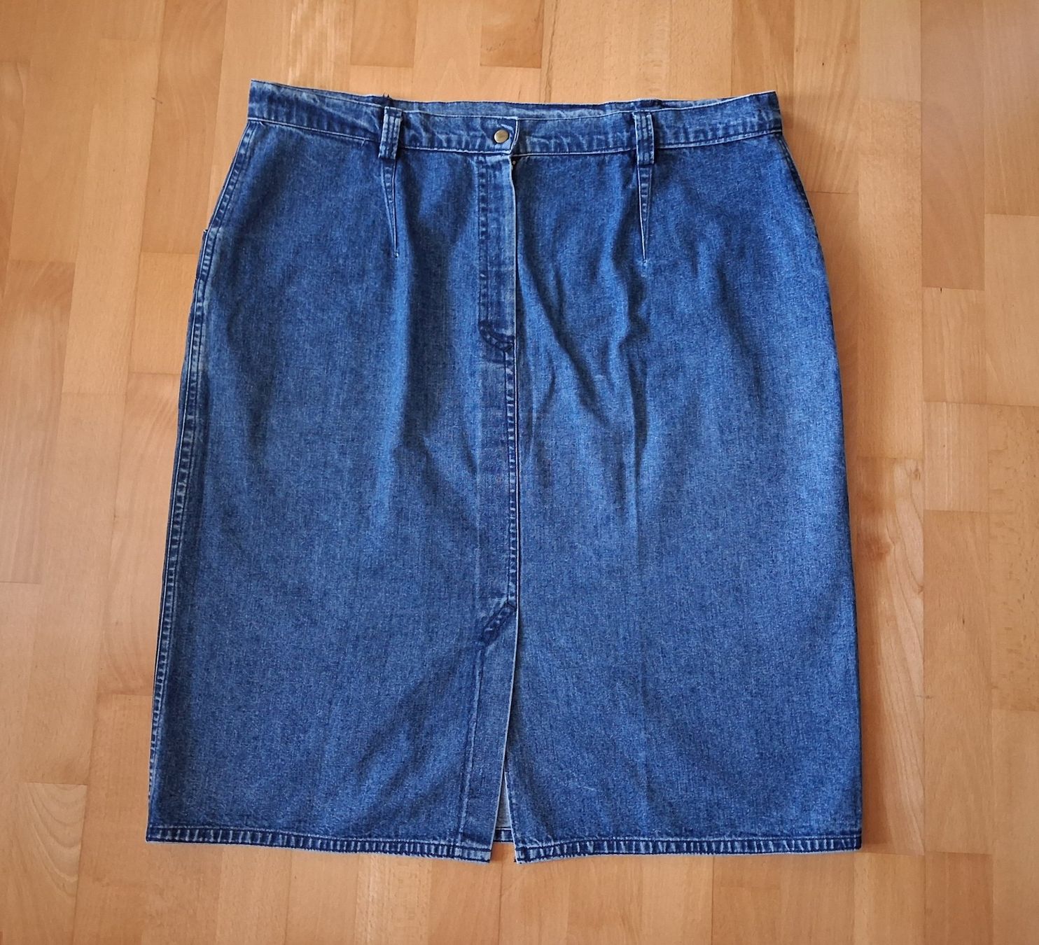 Jeansrock blau mit Taschen,100% Baumwolle, 56, Made in Italy (Gebraucht ...