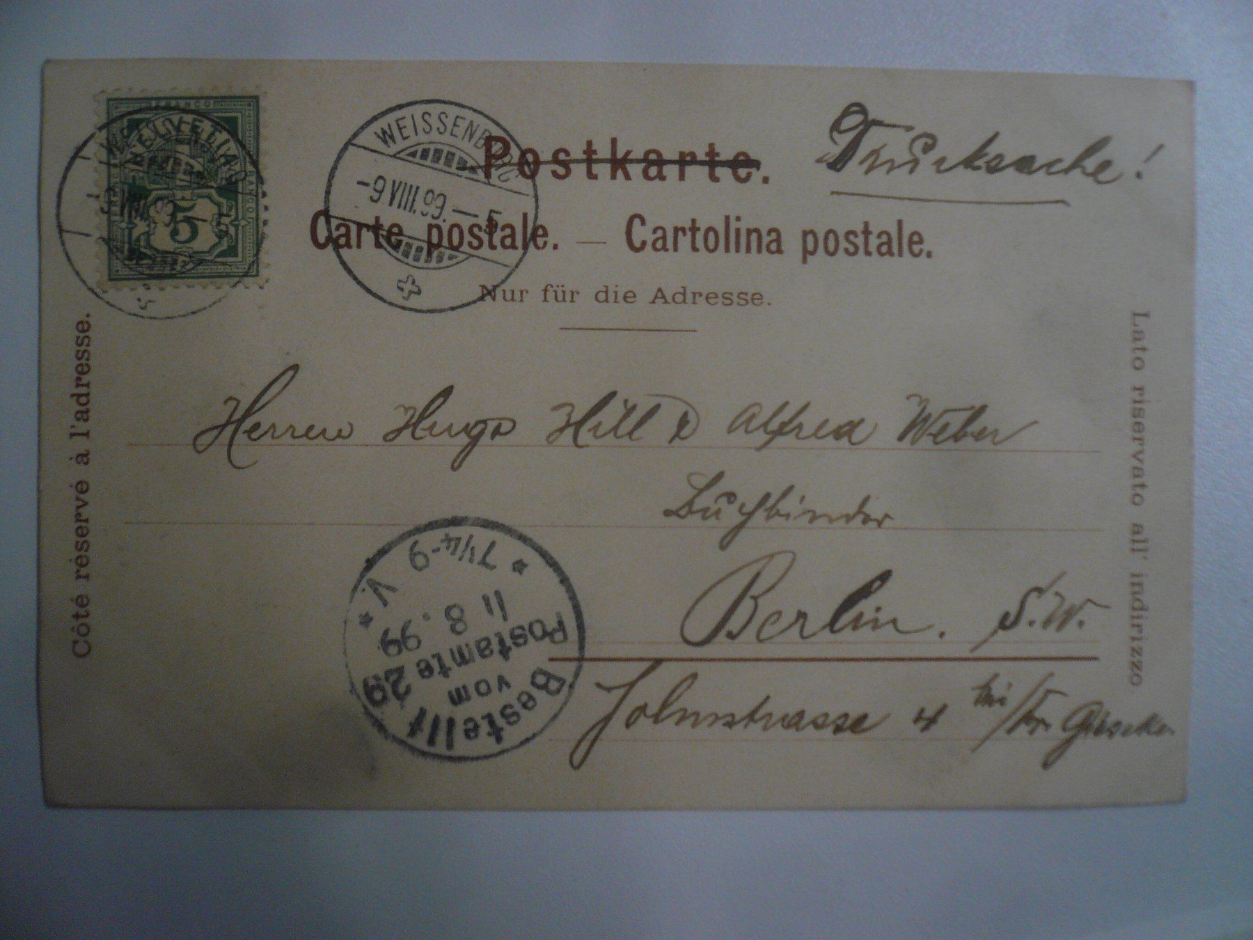 Cartoline postali: farbigeLithoAK BAD WEISSENBURG – Usato da Oberhofen am Thunersee venduto da luuping99 1