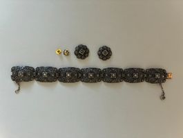 Original Schmuckset aus Silber & Diamanten, Belle Epoque
