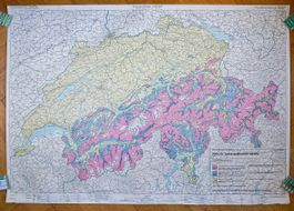 Karte der lawinengefährdeten Gebiete Schweiz 1972