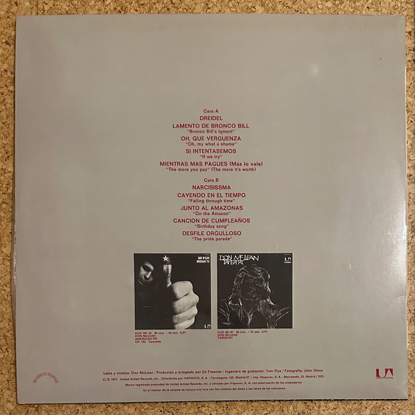 Schallplatten: LP - Don McLean - Don McLean – Gebraucht aus Breganzona von Onairda75 1
