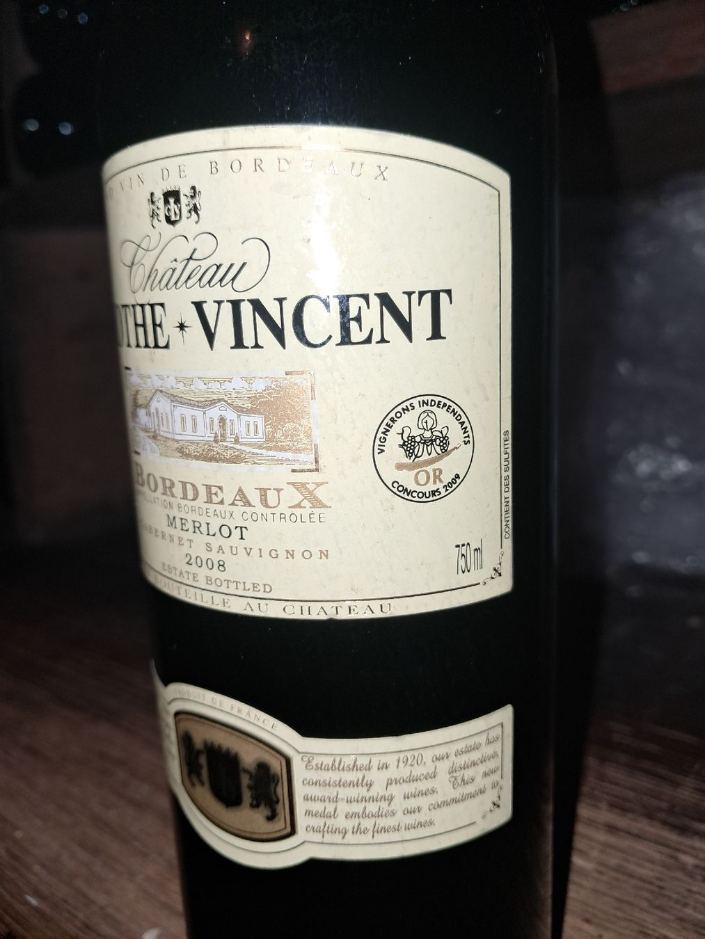Vino: Château Lamothe-Vincent Bordeaux 2008 – Nuovo e nell'imballaggio originale da Le locle venduto da juliensaran 3