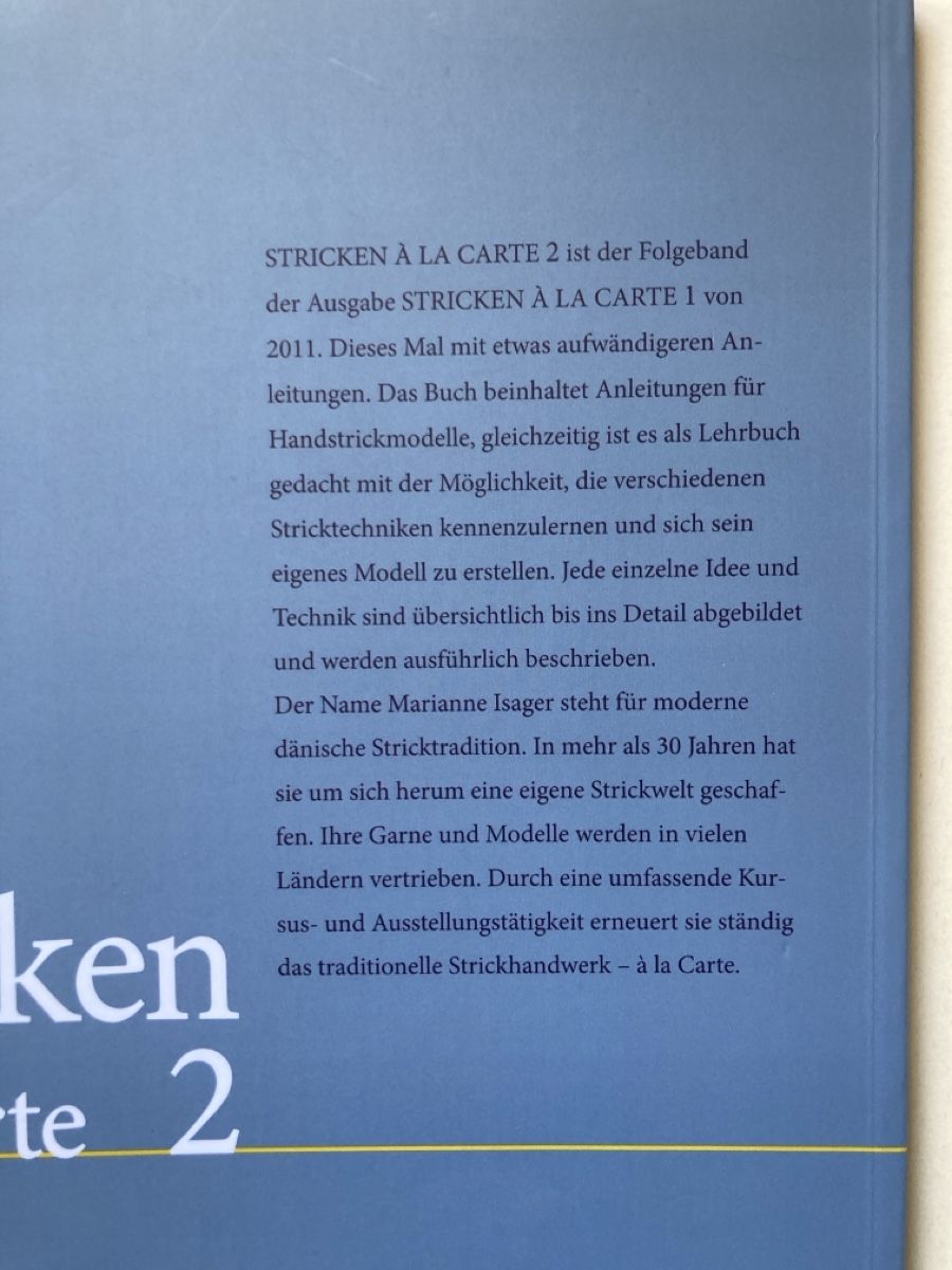 Libri: Stricken à la Carte 2 Strickbuch Marianne Isager – Usato da Zürich venduto da 000rk 4