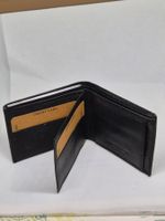 Neue, elegante Herrenbrieftasche aus schwarzem Kunstleder!
