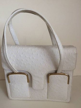 Vintage Handtasche aus Straussen Leder