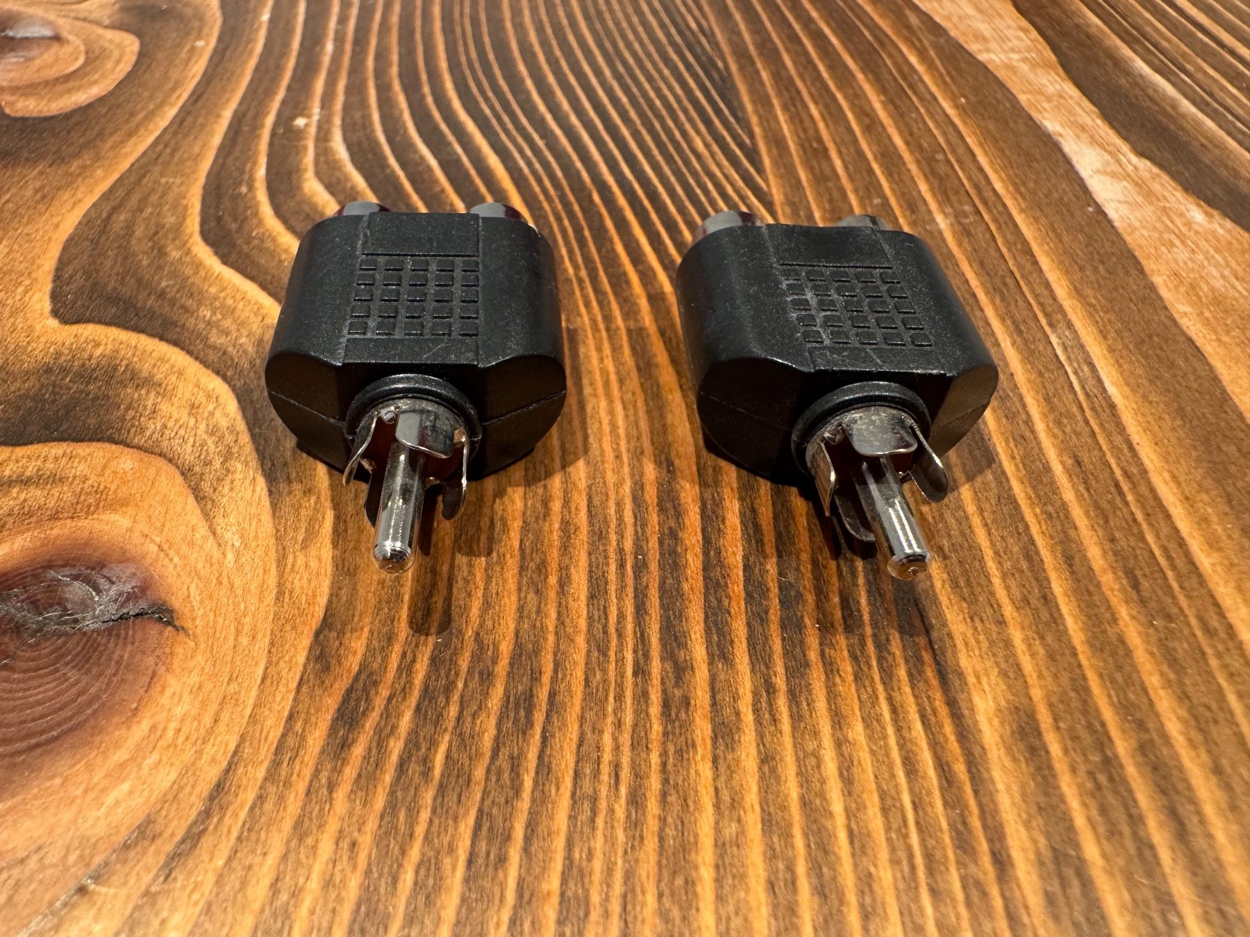 Laufwerke & Adapter: Audio-Adapter, 2-fach Stereo Cinch Stecker, 2 Stk. – Gebraucht aus Arisdorf von imbeck 2