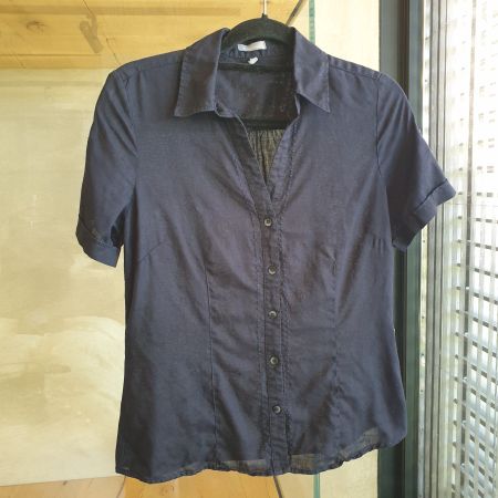 🐸 LEINENBLUSE / BLUSE / HEMD MIT STICKEREI 36