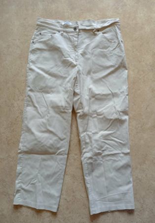 Yessica Stretch-Hose beige Gr. 42, bequem & leicht