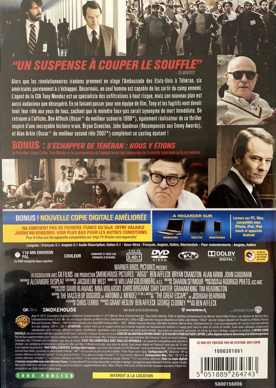 Tutti i DVDs: ARGO (1 DVD) – Usato da Bottens venduto da hotter-than-hell 3